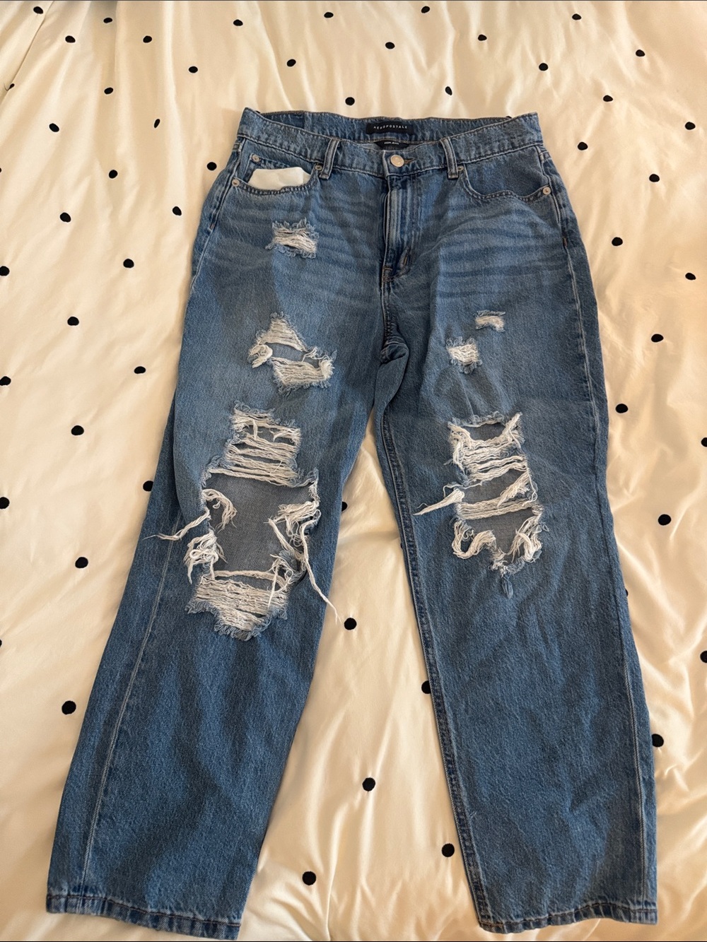 Aeropostale Distressed Blue Ripped Jeans